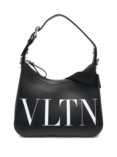Valentino Garavani Black Leather Vltn Handbag
