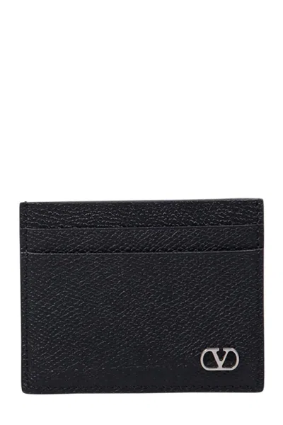 Valentino Garavani Black Leather Wallets