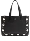 Valentino Nellcôte Medium Shopping Bag In Garnet Calfskin