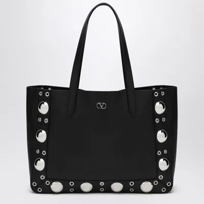 Valentino Garavani Black Media Shopping Bag Women