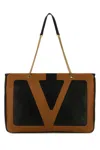Valentino Black Nappa Leather Large Viva Superstar Shopping Bag
