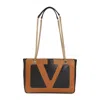 Valentino Black Nappa Leather Small Viva Superstar Shoulder Bag In Brown