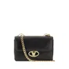 Valentino Garavani Black Nappa Leather Vlogo Crossbody Bag In Black
