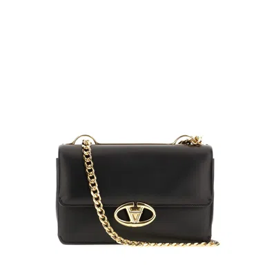 Valentino Garavani Black Nappa Leather Vlogo Crossbody Bag
