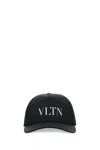Valentino Garavani Black Gabardine Baseball Cap