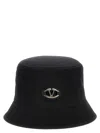 Valentino Garavani Black Nylon Bucket Hat In Black