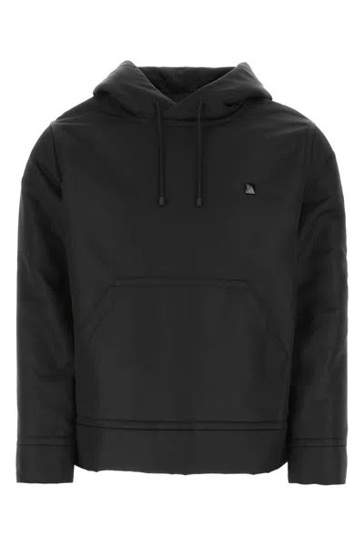 Valentino Garavani Nylon Sweatshirt With Quilted Lining In Black