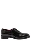 Valentino Garavani Black Oxford Shoes In Leather Man In Multicolor