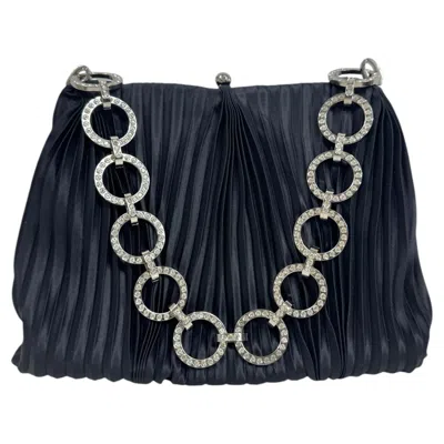 Pre-owned Valentino Garavani Black Pleated Silk Shoulder Bag