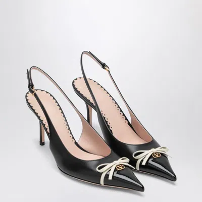 VALENTINO GARAVANI VALENTINO GARAVANI  BLACK POINTED SLINGBACK WITH BOW