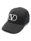 Valentino Garavani Black Polyester Blend Baseball Cap