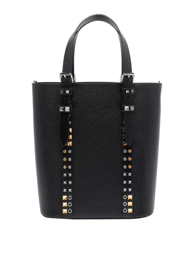 Valentino Garavani Black Rockstud Tote Bag
