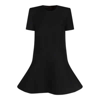 Valentino Velvet Couture Dress In Black