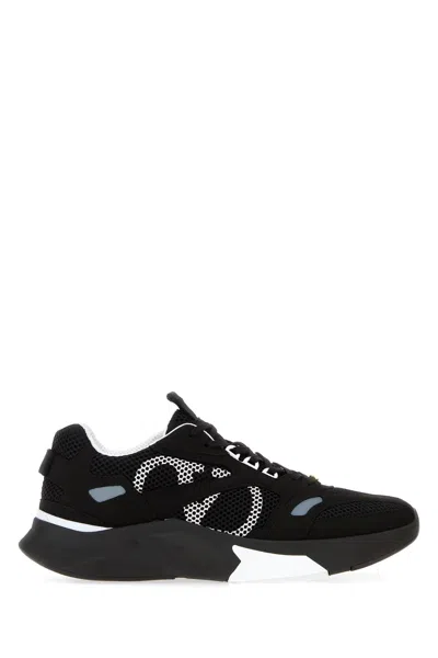 Valentino Garavani Black Suede And Mesh Demivee Sneakers