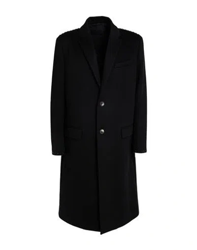 Valentino Garavani Black Untitled Man Coat Black Size 46 Virgin Wool, Cashmere, Wool