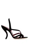 Valentino Fetishique 105 Velvet Slingback Sandal In Black