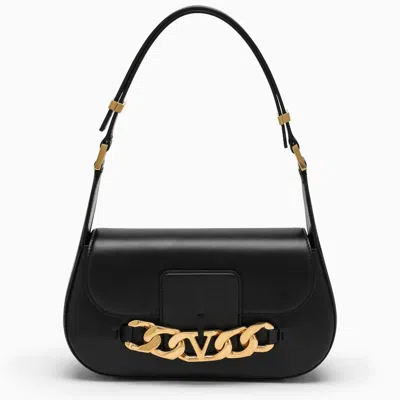 Valentino Garavani Black Vlogo Chain Shoulder Bag