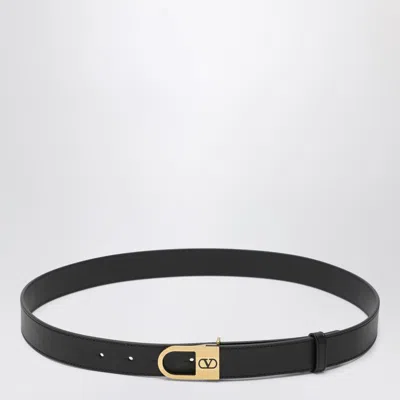 Valentino Garavani Black Vlogo Signature Belt