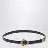 Valentino Black Vlogo Signature Brushed Calfskin Belt In Black