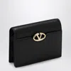 Valentino The Bold Edition Vlogo Leather Wallet In Black