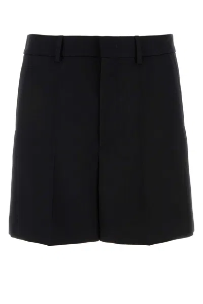 Valentino Garavani Black Wool Bermuda Shorts
