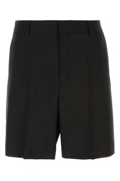 VALENTINO VALENTINO GARAVANI BLACK WOOL BERMUDA SHORTS