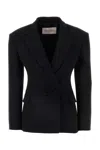 Valentino Slim Wool Blazer With Bow
