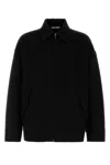 Valentino Garavani Black Wool Blend Oversize Jacket In Black