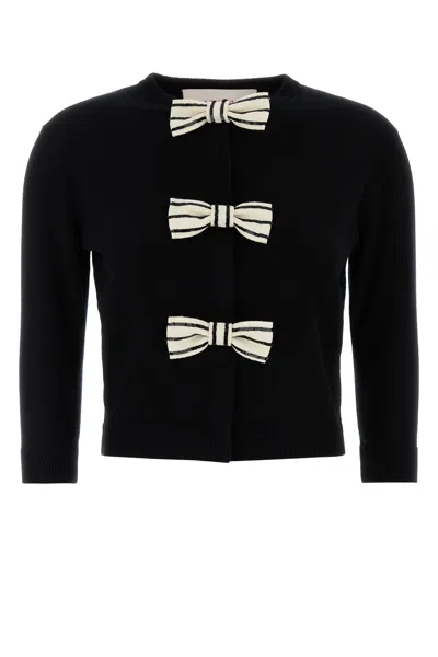 VALENTINO CARDIGAN IN LANA NERA DONNA