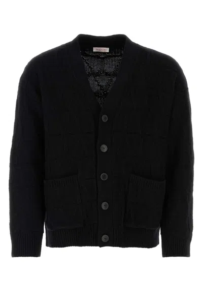 Valentino Garavani Black Wool Cardigan
