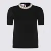 Valentino Garavani Wool Sweater With Stone Embroidery In Black