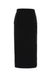 Valentino Garavani Black Wool Skirt In Black