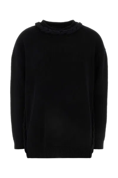 VALENTINO VALENTINO GARAVANI BLACK WOOL SWEATER