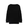Valentino Off-shoulder Cable Wool Sweater