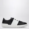 Valentino Garavani Open Leather Sneakers With Contrast Band And Stud Details Shoes In Black