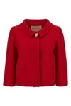 Valentino Womens Paris Heart-button Relaxed-fit Wool And Silk Jacket