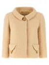 Valentino Vlogo Tweed Jacket In Neutral