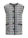 Valentino Sequined Tweed Vest For Chic Looks