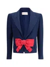 Valentino Dark Blue Plusdepois Print Blazer In Blue
