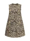 Valentino Womens Animalier Leopard-print Long Wool And Silk-blend Gilet In Multi
