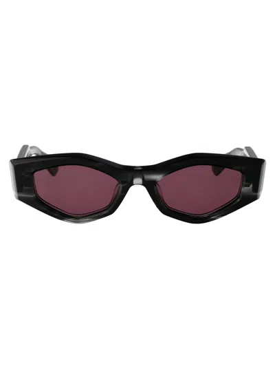 Valentino Garavani Blk - Gld Acetate Sunglasses In Black