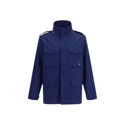 Valentino Garavani Blue Cotton Men's Coat