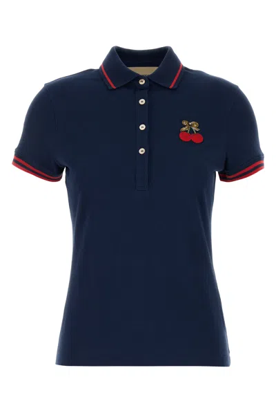 VALENTINO POLO IN POPELINE BLU  DONNA