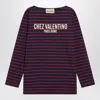 Valentino Garavani Blue T-shirt With Red Stripes By  Garavani In Blue