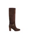 Valentino Garavani Pattie Crust Leather Boot 75mm Woman Brown 42 In Brown