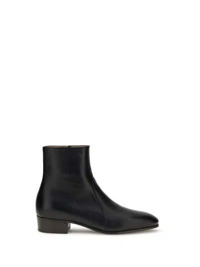 Valentino Garavani Pat Ankle Boots In Black