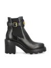 Valentino Garavani Vlogo Signature Ankle Boot In Calfskin 55mm Woman Black 40.5 In Black