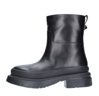 Valentino Garavani Boots Black In Nero Neri E Grigi