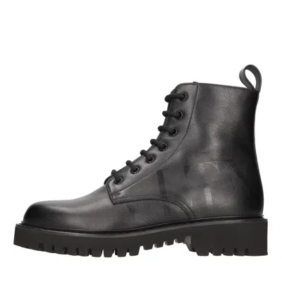 Valentino Garavani Boots Black In Nero Neri E Grigi