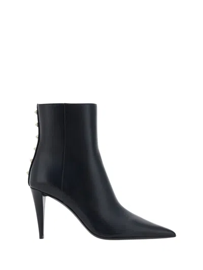Valentino Garavani Women Rockstud Ankle Boots In Black
